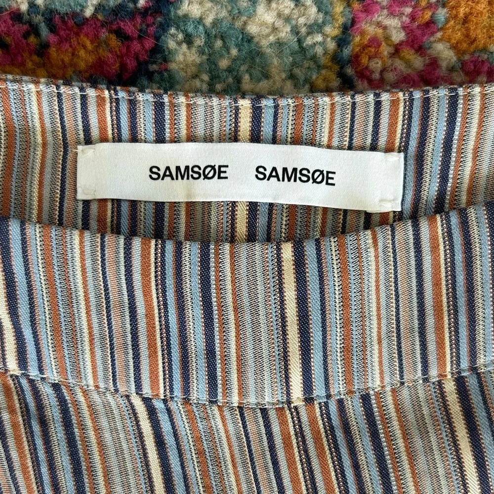 SAMSOE SAMSOE | Women’s Multicolor Striped Elina Side Zip Wide Leg Pants, Size M - Picture 11 of 16